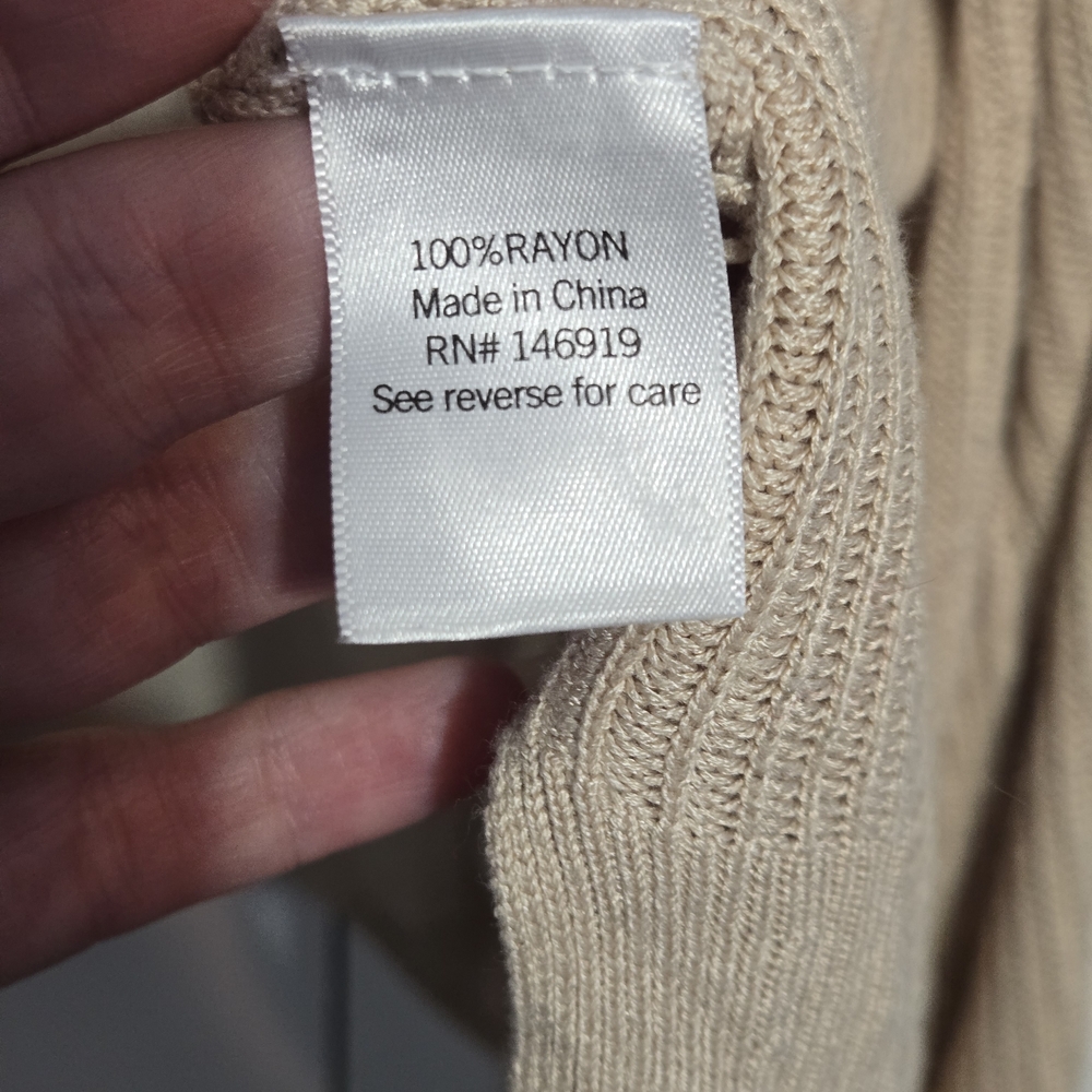 Nine West Women's Tan Cardigan Sweater- Size XXL - Picture 6 of 7